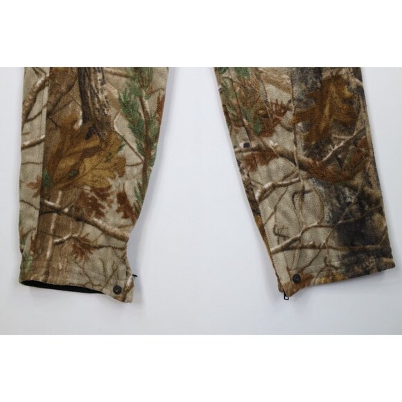 Vtg Scentblocker Mens Large Distressed Camouflage Fleece Wide Leg Cargo Pants - Picture 4 of 16